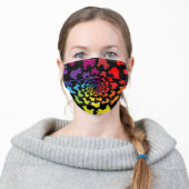 rainbow circle skates adult cloth face mask (Worn)