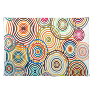 Rainbow Circles Cloth Placemat