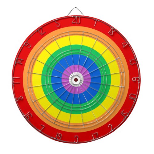 Rainbow Circles Dart Board