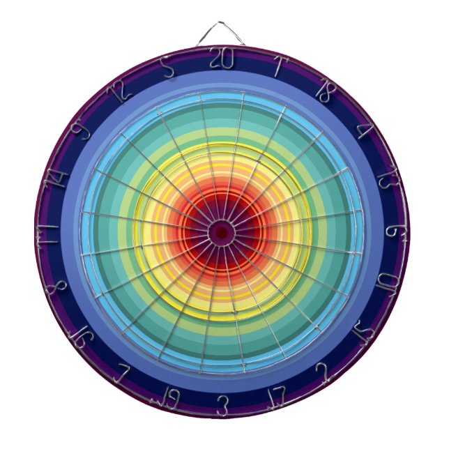 rainbow circles dart board (Front)