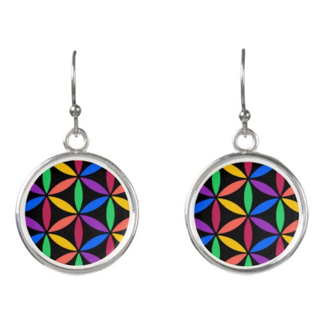 Rainbow circles earrings (Front)