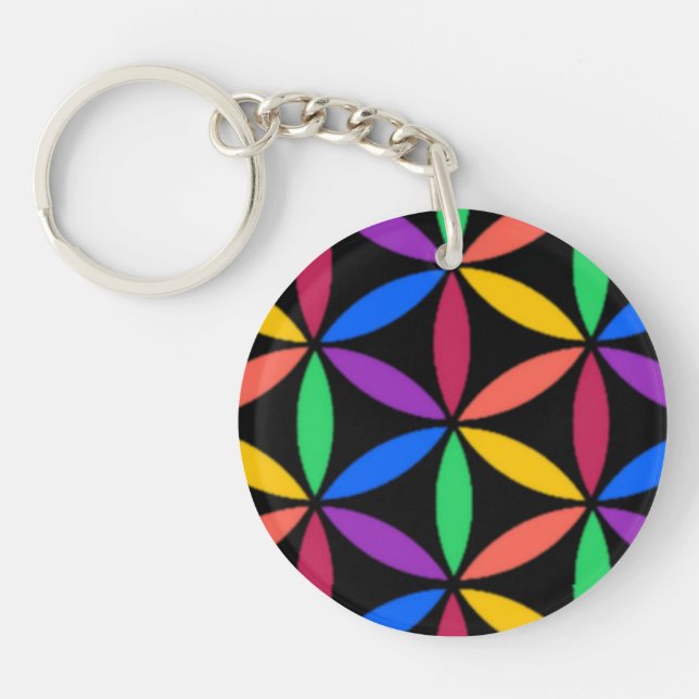 Rainbow circles keychain (Front)