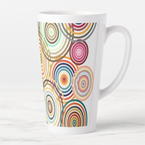 Rainbow Circles Latte Mug