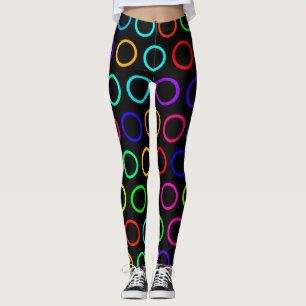rainbow circles leggings