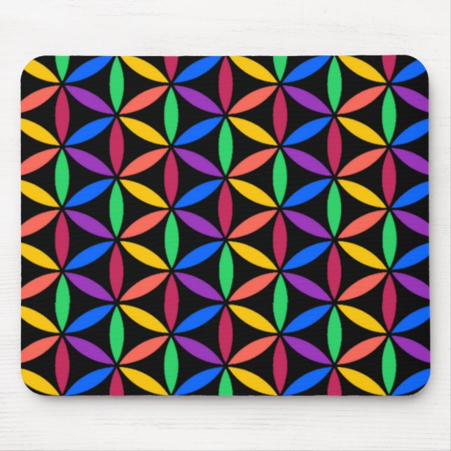 Rainbow circles mouse pad (Front)