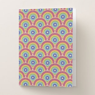 Rainbow Circles Pocket Folder