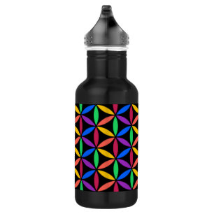 Rainbow circles water bottle