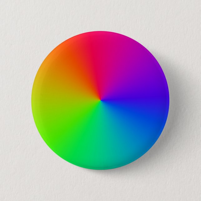 Rainbow Circular Sine Waves Button (Front)