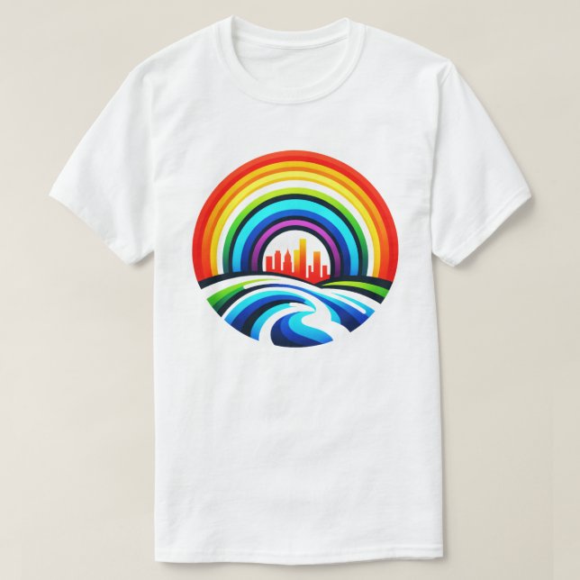 Rainbow City - Urban Hope & Diversity T-Shirt (Design Front)