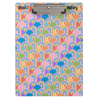 Rainbow Clamshell Teachers Clipboard