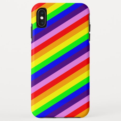 Rainbow Classic Pride Colorful Stripes iPhone XS Max Case