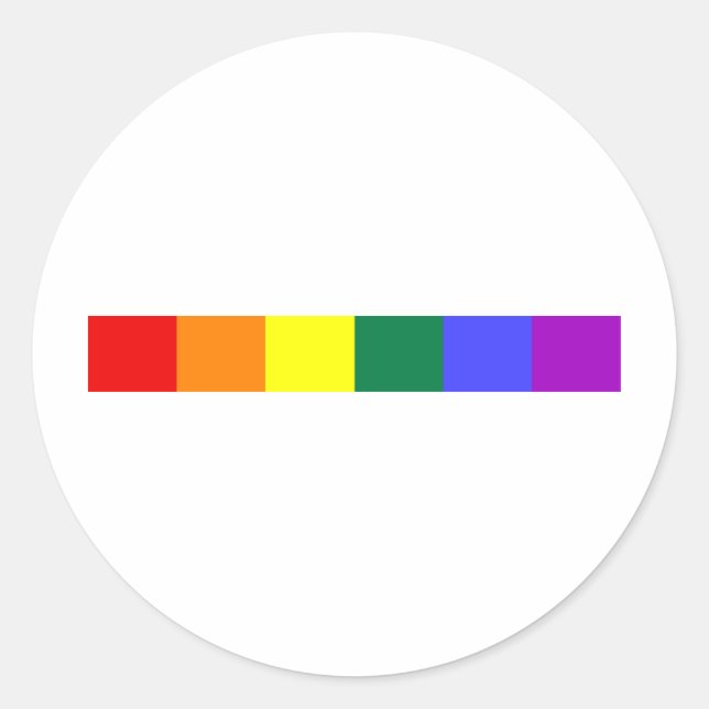 Rainbow Classic Round Sticker (Front)