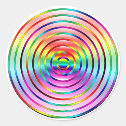 Rainbow Classic Round Sticker