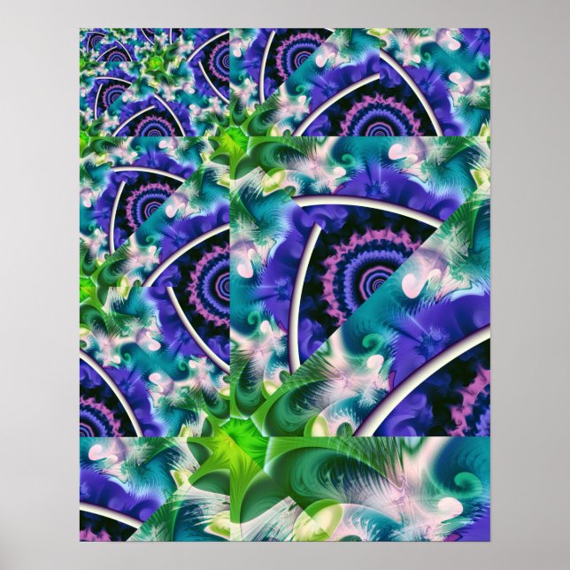 Rainbow Cloud Abstract Poster (Front)
