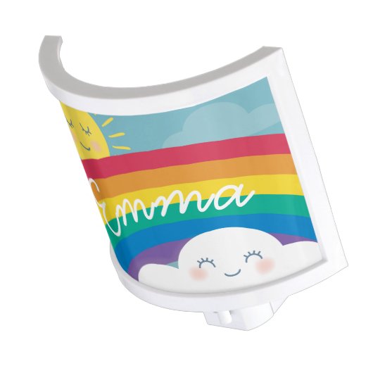 Rainbow Cloud and Sun Night Light (Angled)