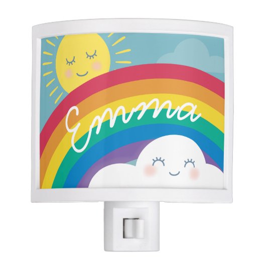 Rainbow Cloud and Sun Night Light (Front)