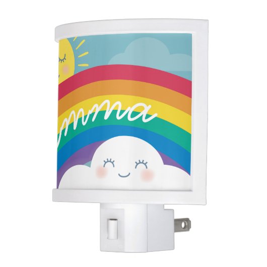 Rainbow Cloud and Sun Night Light (Left)