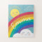 Rainbow Cloud and Sun Personalized Puzzle