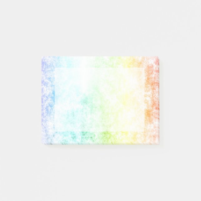 Rainbow Cloud Background Customize or Stay Cloudy Post-it Notes (Front)