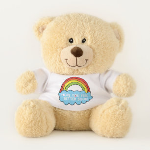 Rainbow Cloud Clip Art Sending You Well Wishes Teddy Bear