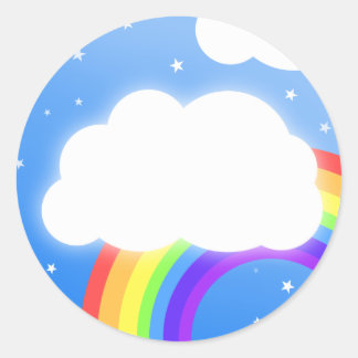 Rainbow cloud custom name  - stickers