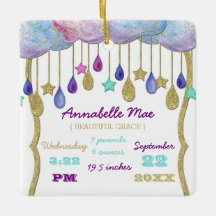 baby on a cloud ornament
