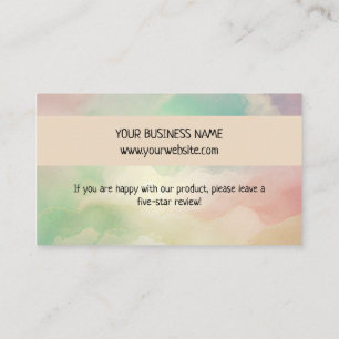 Rainbow cloud gradient business thank you card