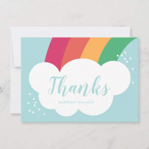 Rainbow Cloud Kids Thank You Card