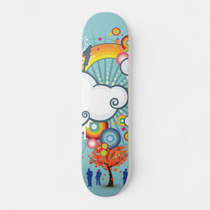 Rainbow Cloud People Skateboard Deck