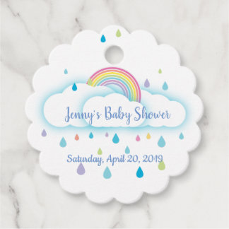 Rainbow Cloud Rainbow Baby Shower Favor Tags
