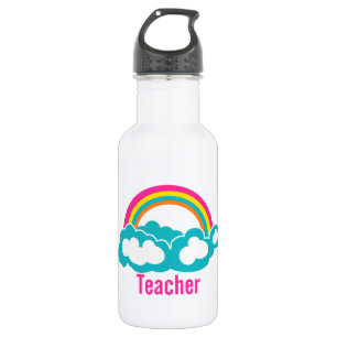 Rainbow Cloud Teacher Stainless Steel Water Bottle