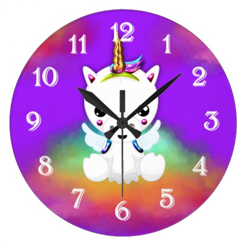 Rainbow Cloud Unicorn on Purple