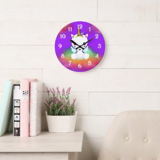 Rainbow Cloud Unicorn on Purple