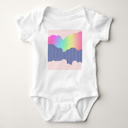 RAINBOW CLOUDS BABY BODYSUIT