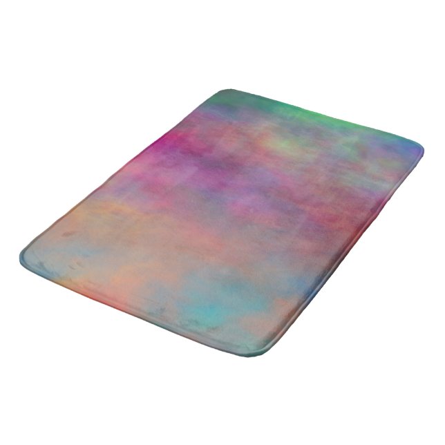 Rainbow Clouds   Bath Mat (Angled)