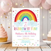 Rainbow Clouds Birthday Invitation