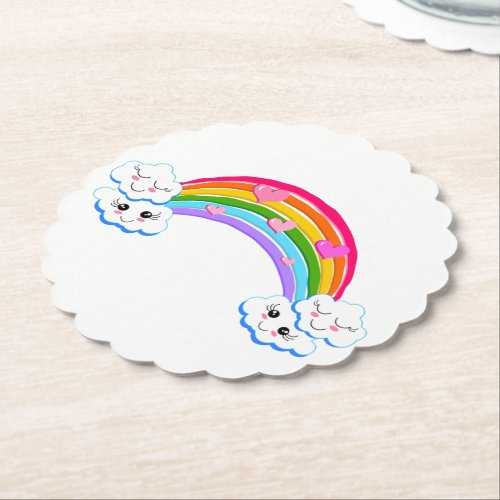 Rainbow Clouds Coasters