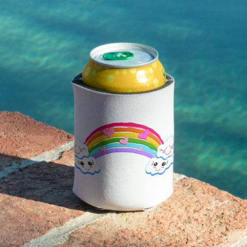 Rainbow Clouds Cozy Can Cooler