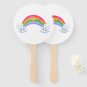 Rainbow Clouds Hand Fans