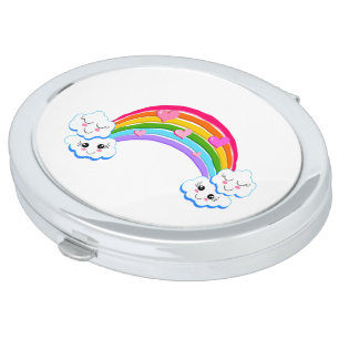 Rainbow Clouds Mirror Compact