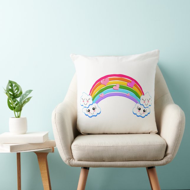Rainbow Clouds Pillow (Chair)
