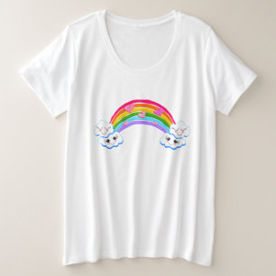 Rainbow Clouds Plus-Size Shirt
