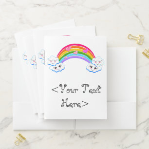 Rainbow Clouds Pocket Folders