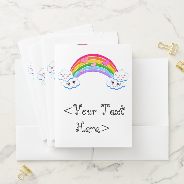 Rainbow Clouds Pocket Folders (In Situ)