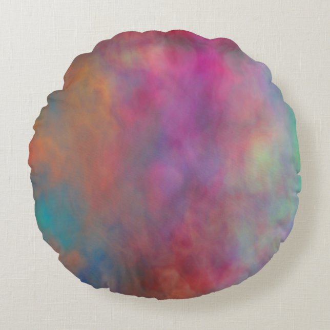 Rainbow Clouds   Round Pillow (Front)