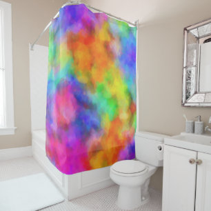 Rainbow Clouds Shower Curtain