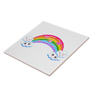 Rainbow Clouds Tile
