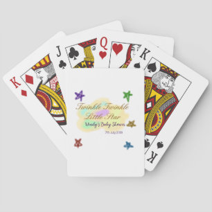 Rainbow clouds twinkle Twinkle Little Star baby Poker Cards