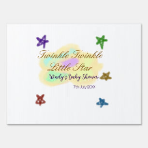 Rainbow clouds twinkle Twinkle Little Star baby Sign