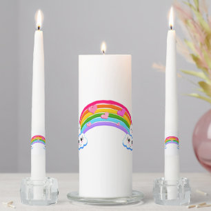 Rainbow Clouds Unity Candle Set